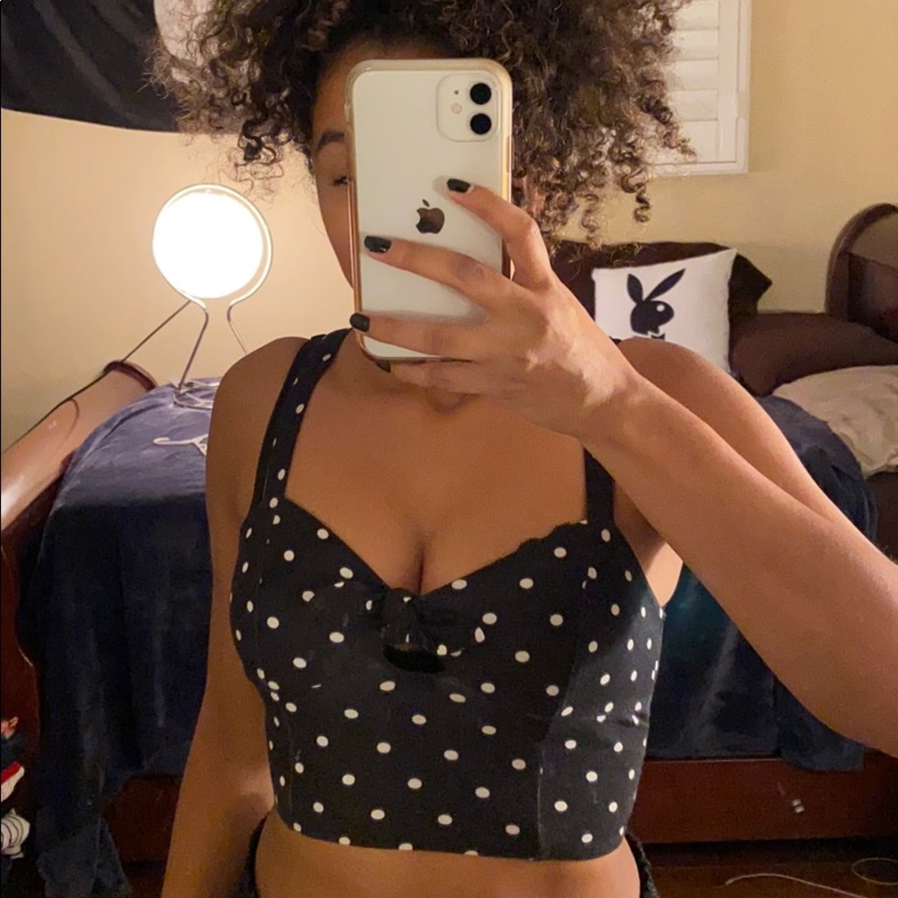 Polka dot crop top